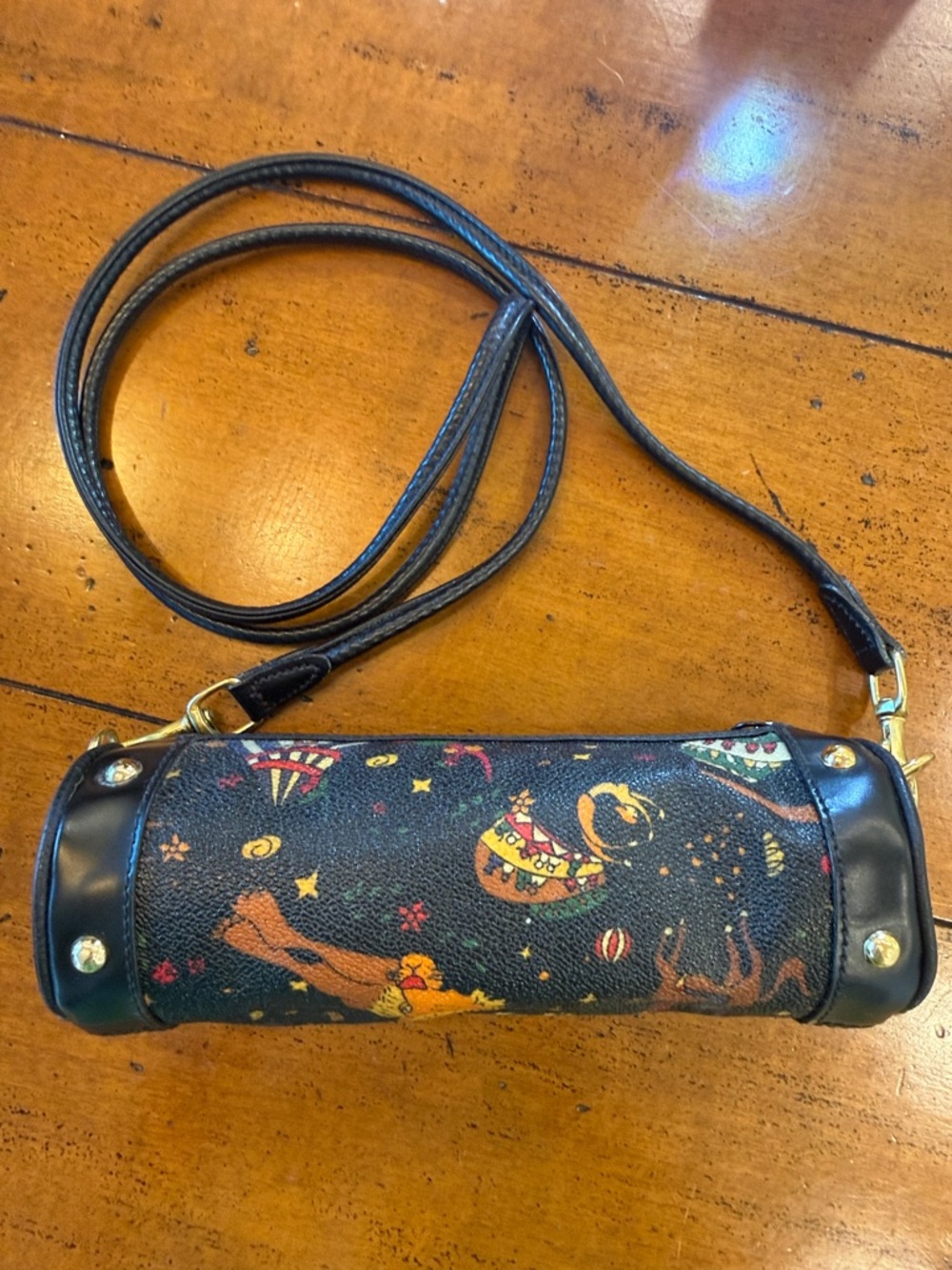 NWOT Vintage Piero Guidi Magic Circus Mini Barrel Bag Cylinder Shoulder Bag